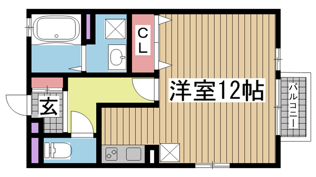 ハイツハーバー 203|神戸市中央区東川崎町(神戸市営地下鉄海岸線ハーバーランド駅)のアパート間取 ハイツハーバー 203|神戸市中央区東川崎町(神戸市営地下鉄海岸線ハーバーランド駅)のアパート間取