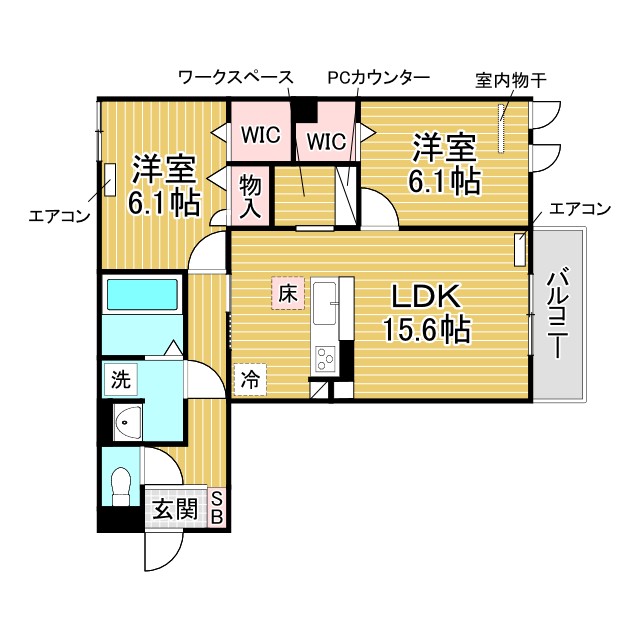 La Maison 高羽町 302|神戸市灘区高羽町(阪急神戸線六甲駅)のアパート間取 La Maison 高羽町 302|神戸市灘区高羽町(阪急神戸線六甲駅)のアパート間取