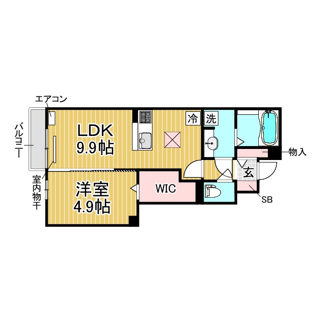 グランデディーオ B棟 105|神戸市東灘区魚崎南町(阪神本線魚崎駅)のアパート間取 グランデディーオ B棟 105|神戸市東灘区魚崎南町(阪神本線魚崎駅)のアパート間取