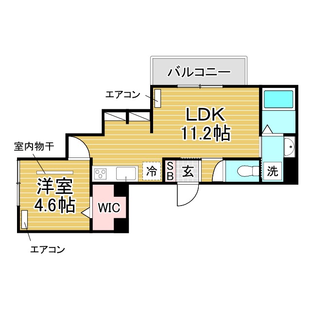 神戸市灘区国玉通の賃貸物件間取画像