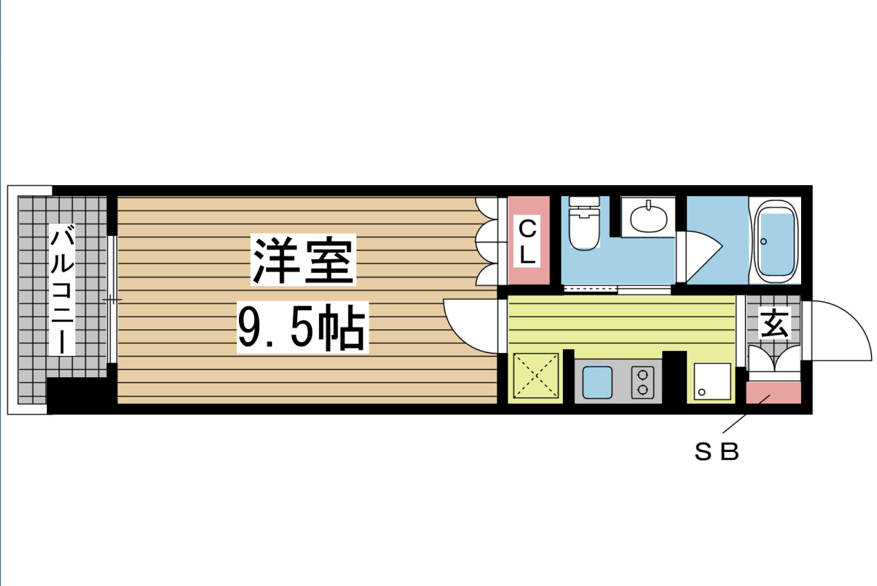 リーガル神戸三宮フラワーロード 602|神戸市中央区八幡通(JR東海道本線(近畿)三ノ宮駅)のマンション間取 リーガル神戸三宮フラワーロード 602|神戸市中央区八幡通(JR東海道本線(近畿)三ノ宮駅)のマンション間取
