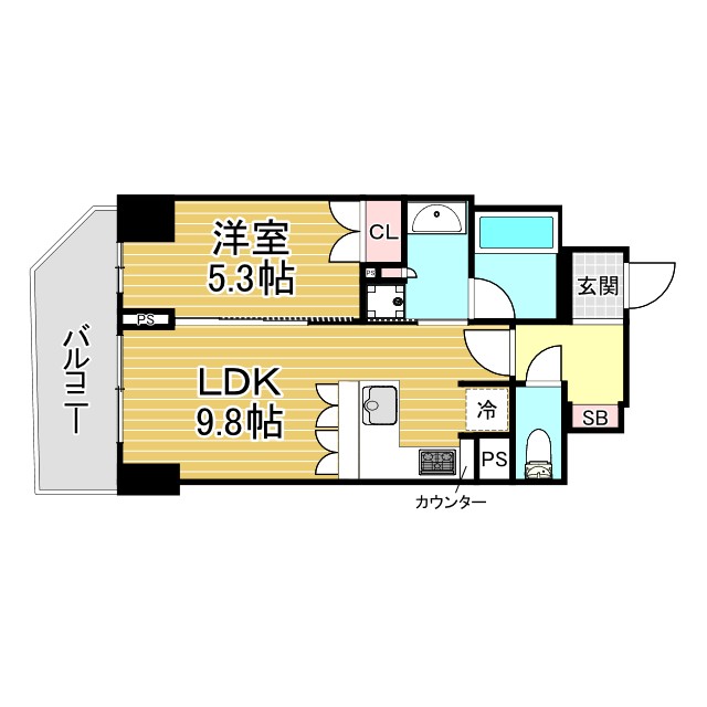 リーガル神戸三宮Ⅱ 1202|神戸市中央区八幡通(JR東海道本線(近畿)三ノ宮駅)のマンション間取 リーガル神戸三宮Ⅱ 1202|神戸市中央区八幡通(JR東海道本線(近畿)三ノ宮駅)のマンション間取