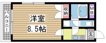 神戸市中央区国香通の賃貸物件間取画像