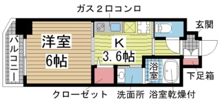 神戸市兵庫区湊町の賃貸物件間取画像