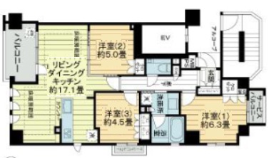 神戸市東灘区西岡本の賃貸物件間取画像