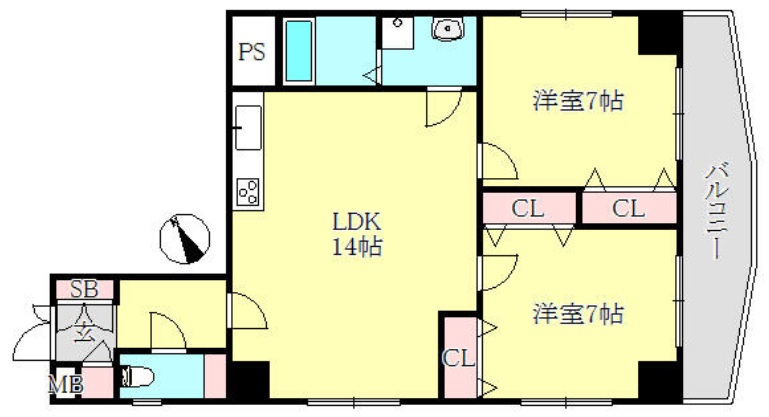 セイシェル神戸 401|神戸市中央区元町通(神戸市営地下鉄海岸線みなと元町駅)のマンション間取 セイシェル神戸 401|神戸市中央区元町通(神戸市営地下鉄海岸線みなと元町駅)のマンション間取