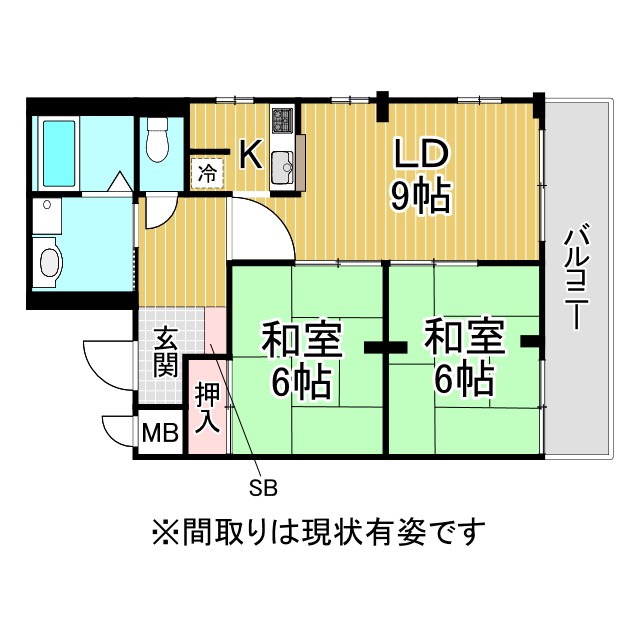 神戸市東灘区御影中町の賃貸物件間取画像