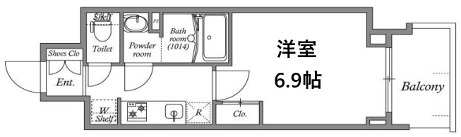 神戸市兵庫区福原町の賃貸物件間取画像