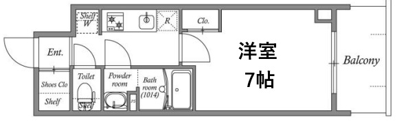 神戸市兵庫区福原町の賃貸物件間取画像