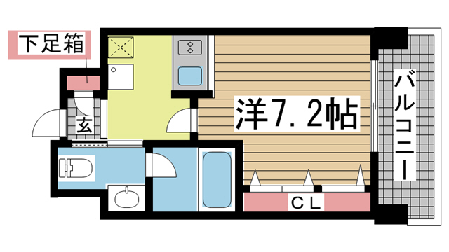 W.O.B.ROKKOHMICHI 704|神戸市灘区友田町(JR東海道本線(近畿)六甲道駅)のマンション間取 W.O.B.ROKKOHMICHI 704|神戸市灘区友田町(JR東海道本線(近畿)六甲道駅)のマンション間取