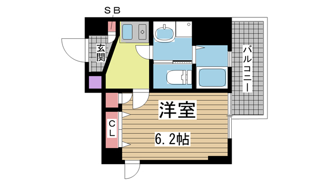 神戸市兵庫区中道通の賃貸物件間取画像