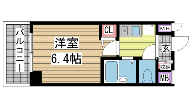 ワコーレ新神戸ステージ 406|神戸市中央区熊内町(神戸市営地下鉄線新神戸駅)のマンション間取 ワコーレ新神戸ステージ 406|神戸市中央区熊内町(神戸市営地下鉄線新神戸駅)のマンション間取