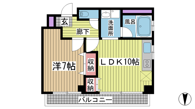 リーグレック元町 403|神戸市中央区元町通(JR東海道本線(近畿)元町駅)のマンション間取 リーグレック元町 403|神戸市中央区元町通(JR東海道本線(近畿)元町駅)のマンション間取
