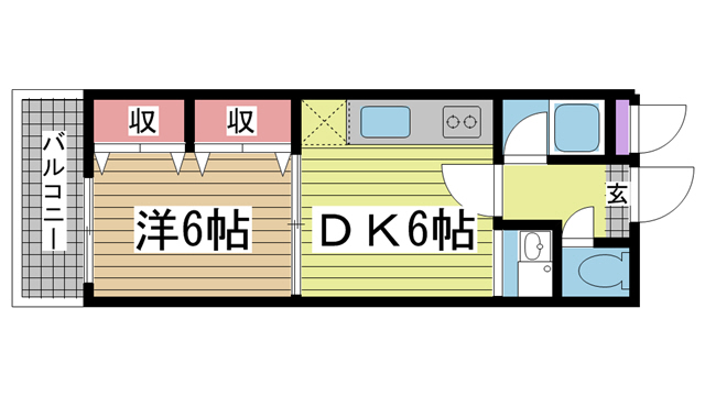 神戸市北区鈴蘭台北町の賃貸物件間取画像