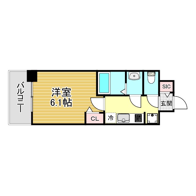 アドバンス神戸パーチェ 204|神戸市長田区二番町(神戸高速線高速長田駅)のマンション間取 アドバンス神戸パーチェ 204|神戸市長田区二番町(神戸高速線高速長田駅)のマンション間取