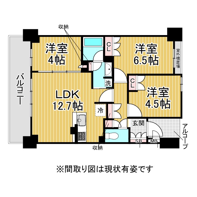 神戸市中央区多聞通の賃貸物件間取画像