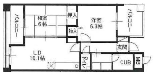 神戸市中央区神若通の賃貸物件間取画像