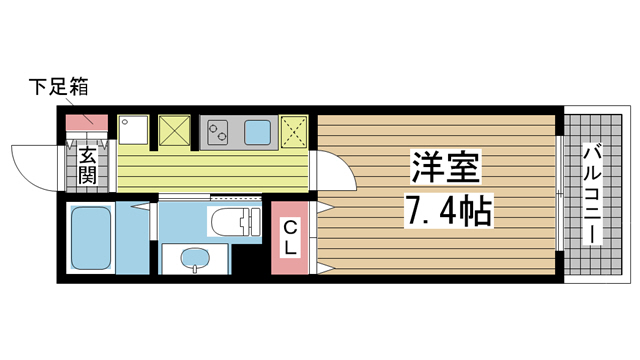 アルファレガロ兵庫 503|神戸市兵庫区三川口町(神戸高速線新開地駅)のマンション間取 アルファレガロ兵庫 503|神戸市兵庫区三川口町(神戸高速線新開地駅)のマンション間取
