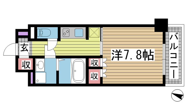 プラネソシエ神戸元町 605|神戸市中央区栄町通(JR東海道本線(近畿)元町駅)のマンション間取 プラネソシエ神戸元町 605|神戸市中央区栄町通(JR東海道本線(近畿)元町駅)のマンション間取