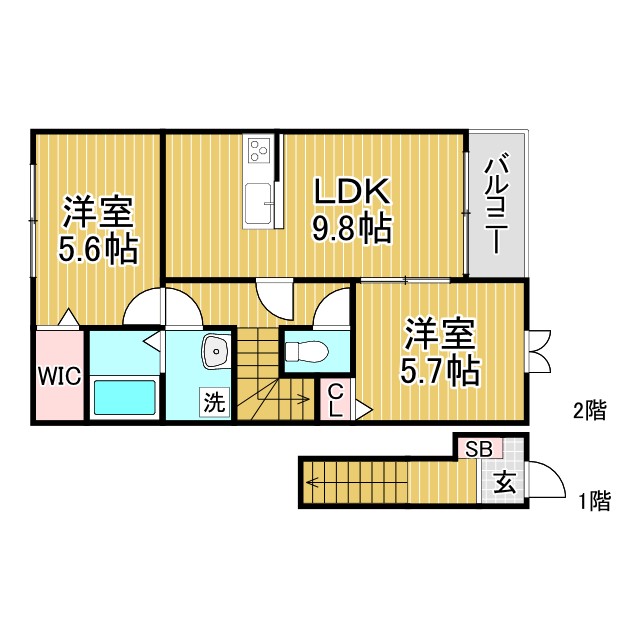 ウエストヒルズ西六甲 202|神戸市北区大脇台(神戸電鉄有馬線北鈴蘭台駅)のアパート間取 ウエストヒルズ西六甲 202|神戸市北区大脇台(神戸電鉄有馬線北鈴蘭台駅)のアパート間取