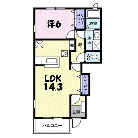 インテックス北神戸 101|神戸市北区八多町中(神戸電鉄三田線道場南口駅)のアパート間取 インテックス北神戸 101|神戸市北区八多町中(神戸電鉄三田線道場南口駅)のアパート間取