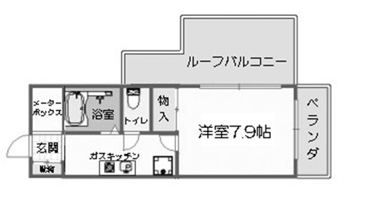 神戸市兵庫区永沢町の賃貸物件間取画像