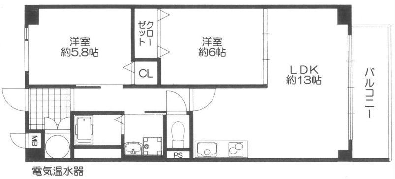神戸市中央区橘通の賃貸物件間取画像