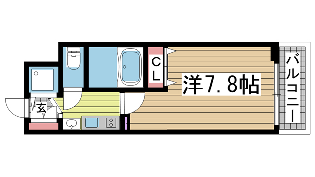 プレサンス三宮花時計前 502|神戸市中央区八幡通(JR東海道本線(近畿)三ノ宮駅)のマンション間取 プレサンス三宮花時計前 502|神戸市中央区八幡通(JR東海道本線(近畿)三ノ宮駅)のマンション間取