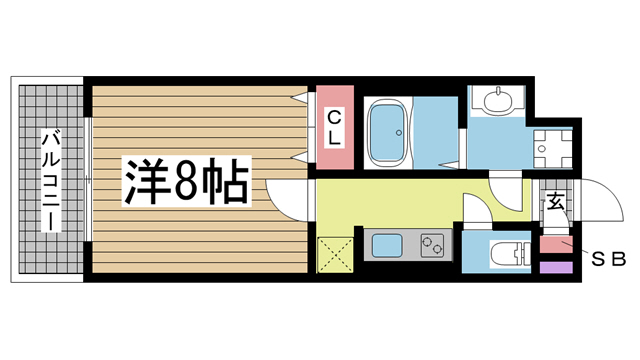 神戸市灘区岩屋中町の賃貸物件間取画像