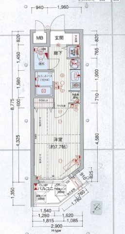 プレサンス神戸駅前グランツ 0708|神戸市中央区中町通(JR山陽本線神戸駅)のマンション間取 プレサンス神戸駅前グランツ 0708|神戸市中央区中町通(JR山陽本線神戸駅)のマンション間取