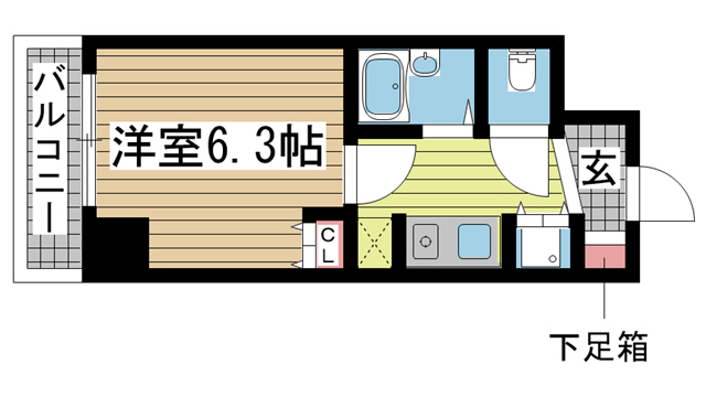 ロイヤルヒル神戸三ノ宮 1110|神戸市中央区加納町(JR東海道本線(近畿)三ノ宮駅)のマンション間取 ロイヤルヒル神戸三ノ宮 1110|神戸市中央区加納町(JR東海道本線(近畿)三ノ宮駅)のマンション間取
