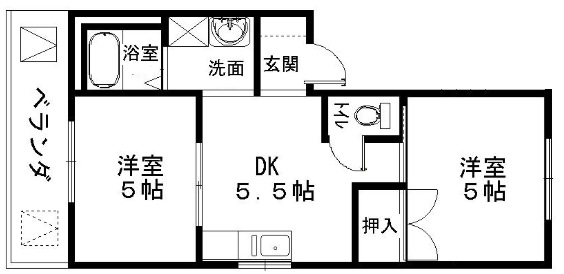 神戸市中央区宮本通の賃貸物件間取画像