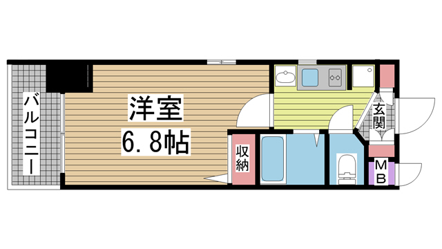 神戸市兵庫区湊町の賃貸物件間取画像