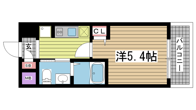 神戸市兵庫区駅南通の賃貸物件間取画像