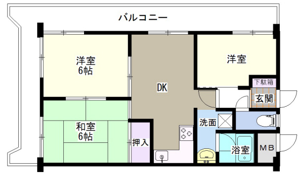 グリーンハイツ青木 601|神戸市東灘区青木(阪神本線青木駅)のマンション間取 グリーンハイツ青木 601|神戸市東灘区青木(阪神本線青木駅)のマンション間取