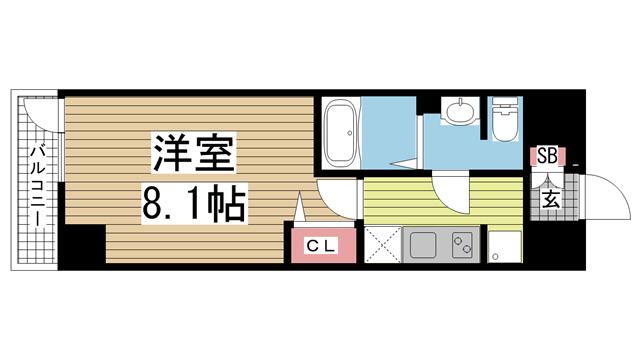 アドバンス神戸グルーブⅡ 403|神戸市兵庫区三川口町(JR山陽本線兵庫駅)のマンション間取 アドバンス神戸グルーブⅡ 403|神戸市兵庫区三川口町(JR山陽本線兵庫駅)のマンション間取