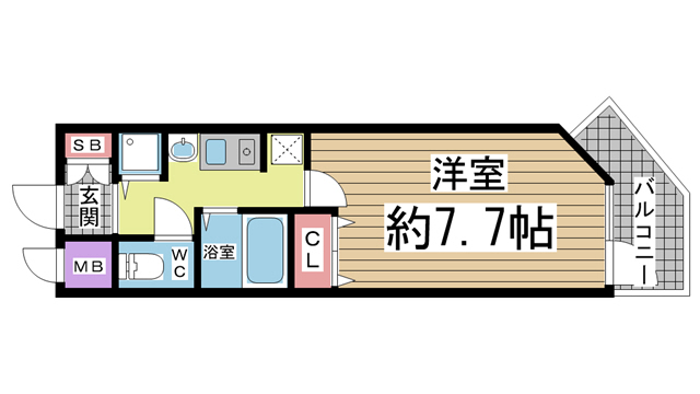 プレサンス神戸駅前グランツ 708|神戸市中央区中町通(JR東海道本線(近畿)神戸駅)のマンション間取 プレサンス神戸駅前グランツ 708|神戸市中央区中町通(JR東海道本線(近畿)神戸駅)のマンション間取