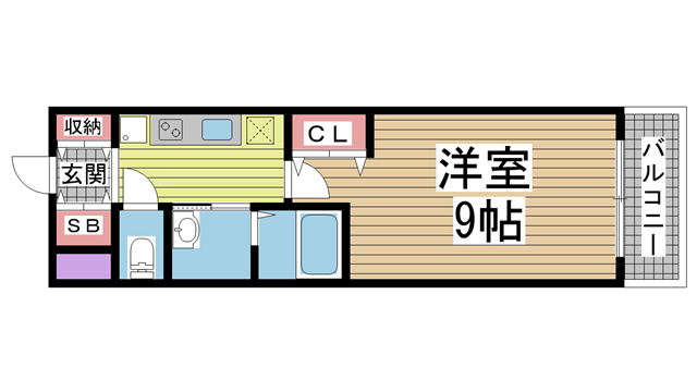 神戸市兵庫区塚本通の賃貸物件間取画像