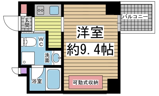 神戸市中央区琴ノ緒町の賃貸物件間取画像