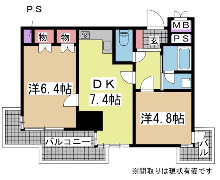 ライオンズマンション三宮磯上公園 401|神戸市中央区八幡通(JR東海道本線(近畿)三ノ宮駅)のマンション間取 ライオンズマンション三宮磯上公園 401|神戸市中央区八幡通(JR東海道本線(近畿)三ノ宮駅)のマンション間取