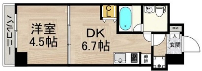 神戸市中央区脇浜町の賃貸物件間取画像