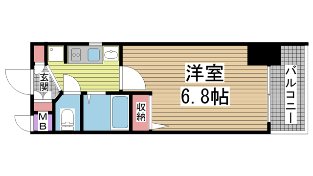 神戸市兵庫区湊町の賃貸物件間取画像