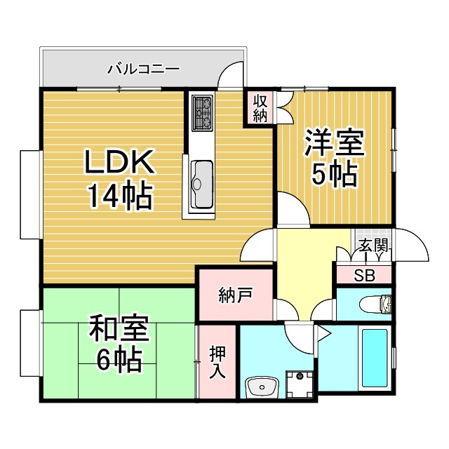 ヘーベル青木 207|神戸市東灘区青木(阪神本線青木駅)のマンション間取 ヘーベル青木 207|神戸市東灘区青木(阪神本線青木駅)のマンション間取