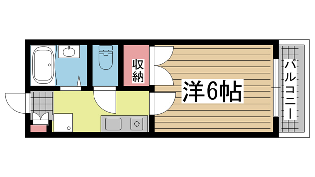 ヘーベル青木 206|神戸市東灘区青木(阪神本線青木駅)のマンション間取 ヘーベル青木 206|神戸市東灘区青木(阪神本線青木駅)のマンション間取