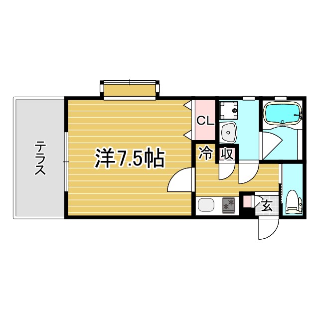 神戸市須磨区離宮前町の賃貸物件間取画像