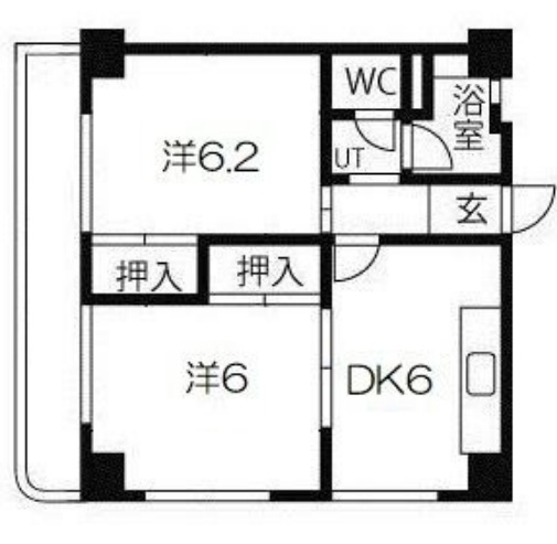 グレイスハイツ六甲 305|神戸市灘区八幡町(阪急神戸線六甲駅)のマンション間取 グレイスハイツ六甲 305|神戸市灘区八幡町(阪急神戸線六甲駅)のマンション間取
