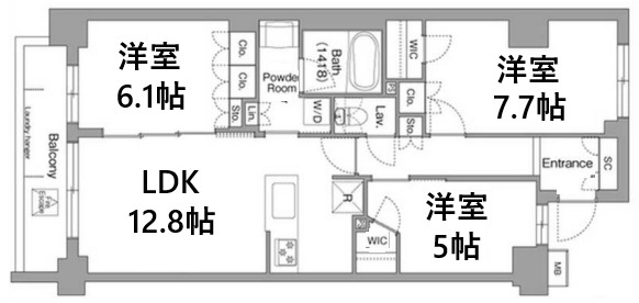 神戸市東灘区住吉本町の賃貸物件間取画像