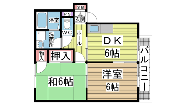 神戸市兵庫区湊川町の賃貸物件間取画像