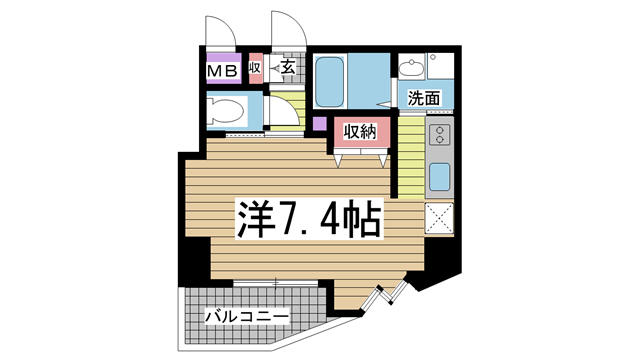 神戸市中央区中山手通の賃貸物件間取画像
