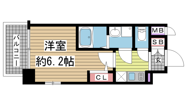 エスリード神戸兵庫駅アクアヴィラ 418|神戸市兵庫区駅南通(JR山陽本線兵庫駅)のマンション間取 エスリード神戸兵庫駅アクアヴィラ 418|神戸市兵庫区駅南通(JR山陽本線兵庫駅)のマンション間取